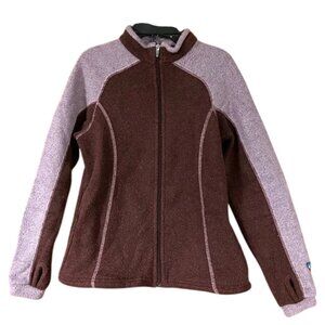 Kuhl Alfpaca Color Block Purple Zip Fleece. Women’s XS. Made in Canada.